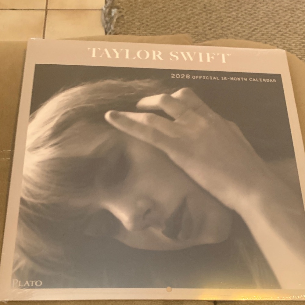 Taylor Swift Blush Pink Border Monochrome Portrait Calendar Cover